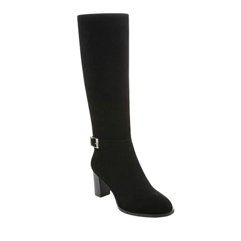 Giani Bernini Women's Lennoxx Suede Knee High Block Heel Boots Black Size 9 1/2